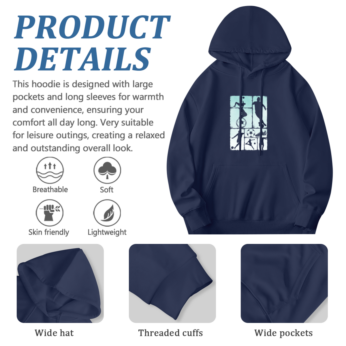Streetwear Hoodie - Graphic Featuring Collage