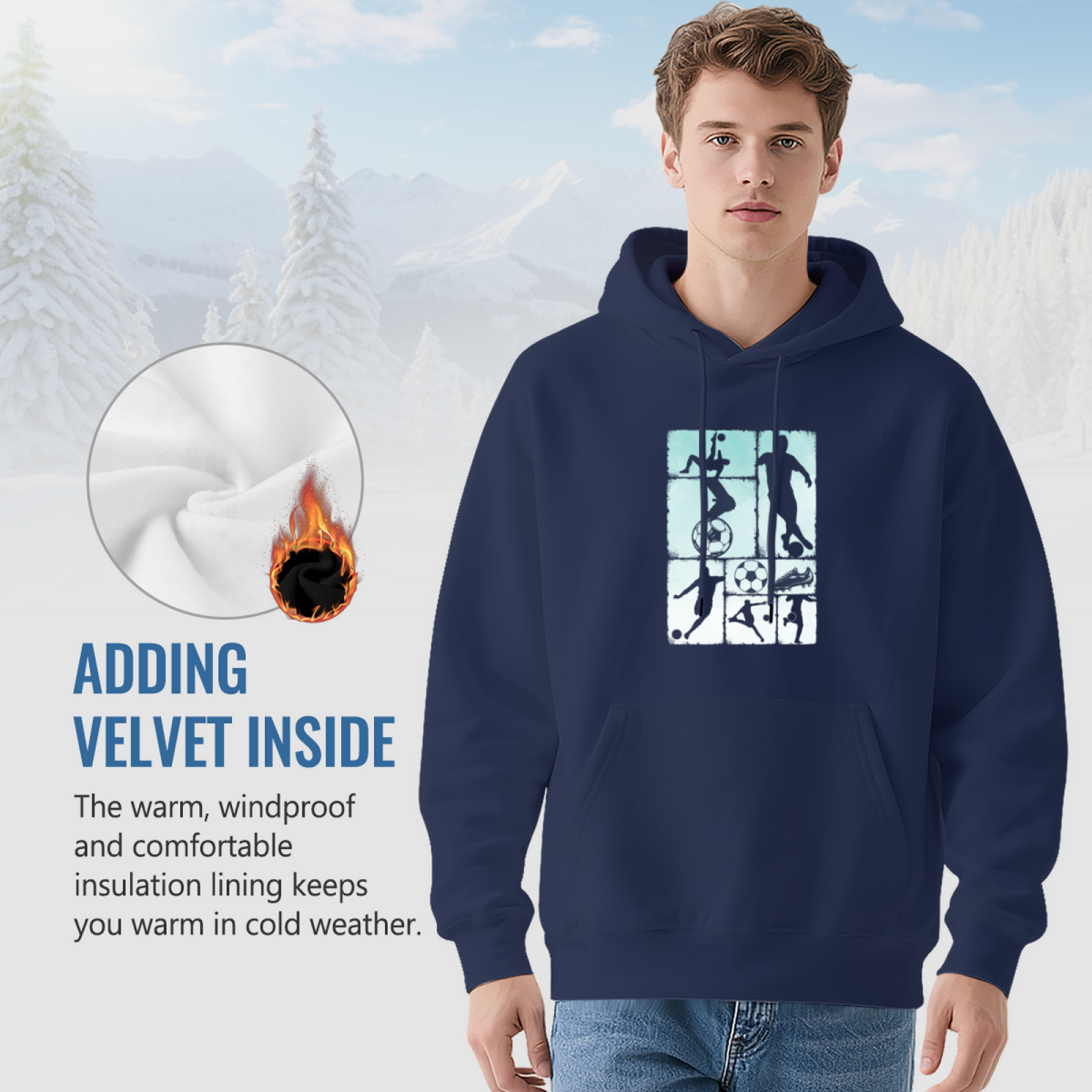Streetwear Hoodie - Graphic Featuring Collage