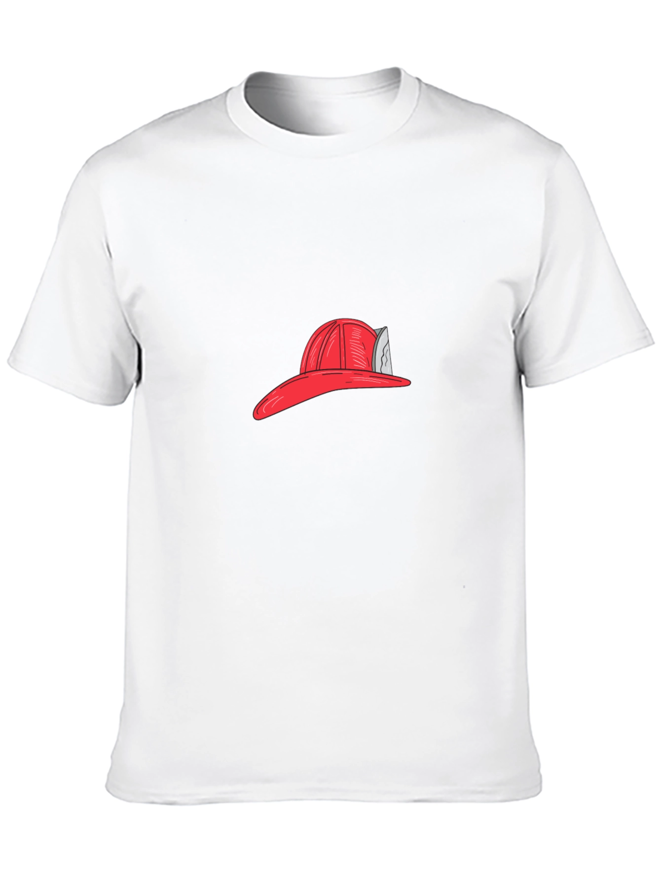 Firefighter Hat Graphic Tee - Black Casual T-Shirt