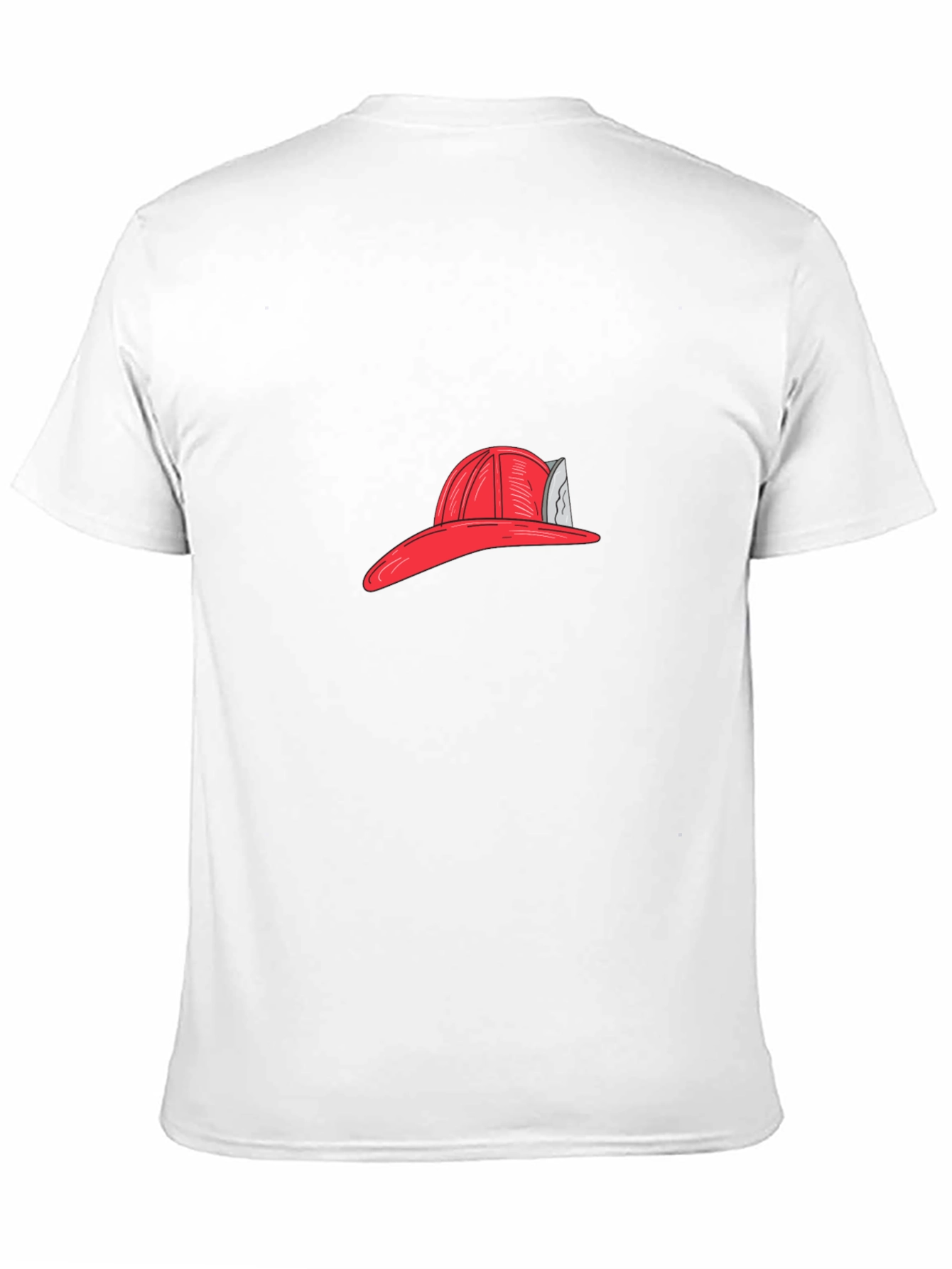 Firefighter Hat Graphic Tee - Black Casual T-Shirt