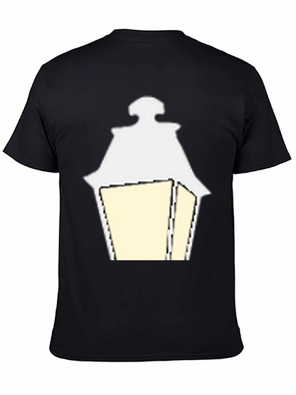 Street Lamp Graphic Tee - Modern Black Shirt