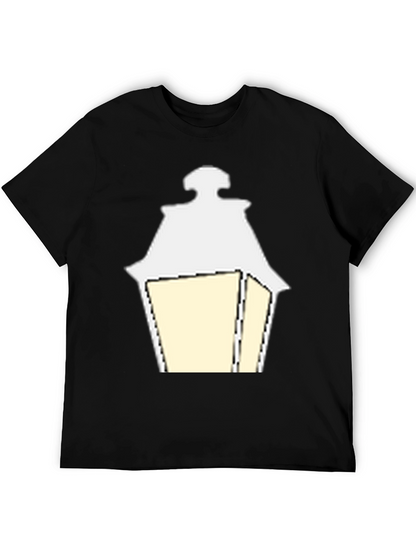 Street Lamp Graphic Tee - Modern Black Shirt