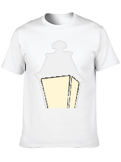 Street Lamp Graphic Tee - Modern Black Shirt