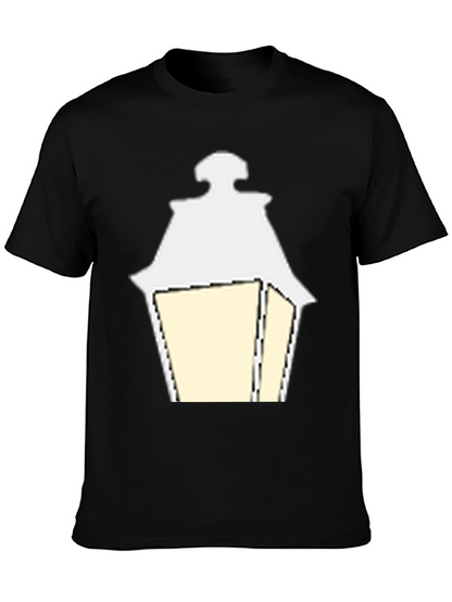 Street Lamp Graphic Tee - Modern Black Shirt