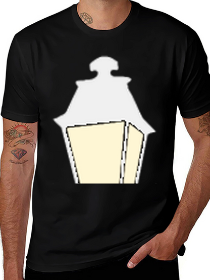 Street Lamp Graphic Tee - Modern Black Shirt