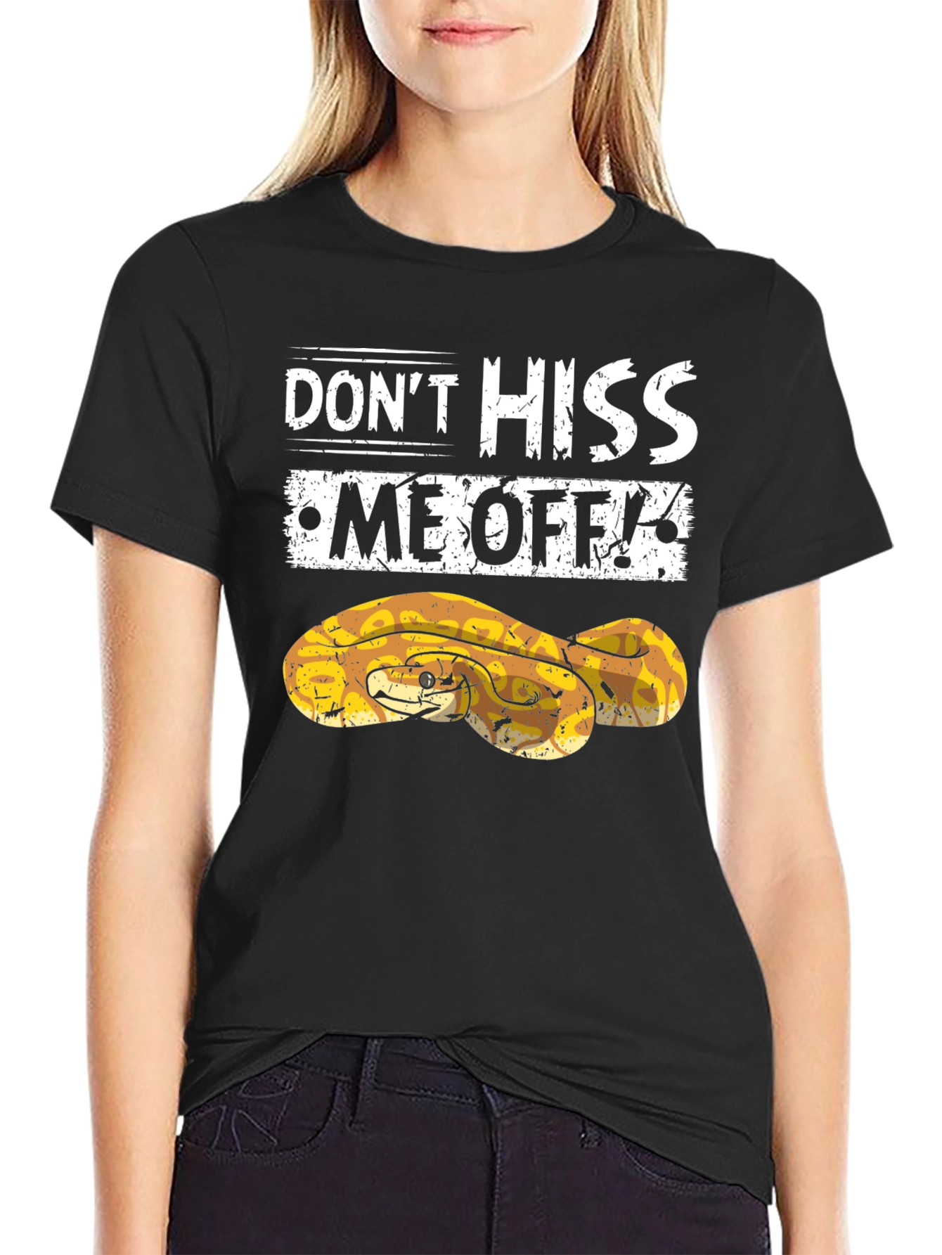 Dont Hiss Me Off Snake Graphic T-Shirt
