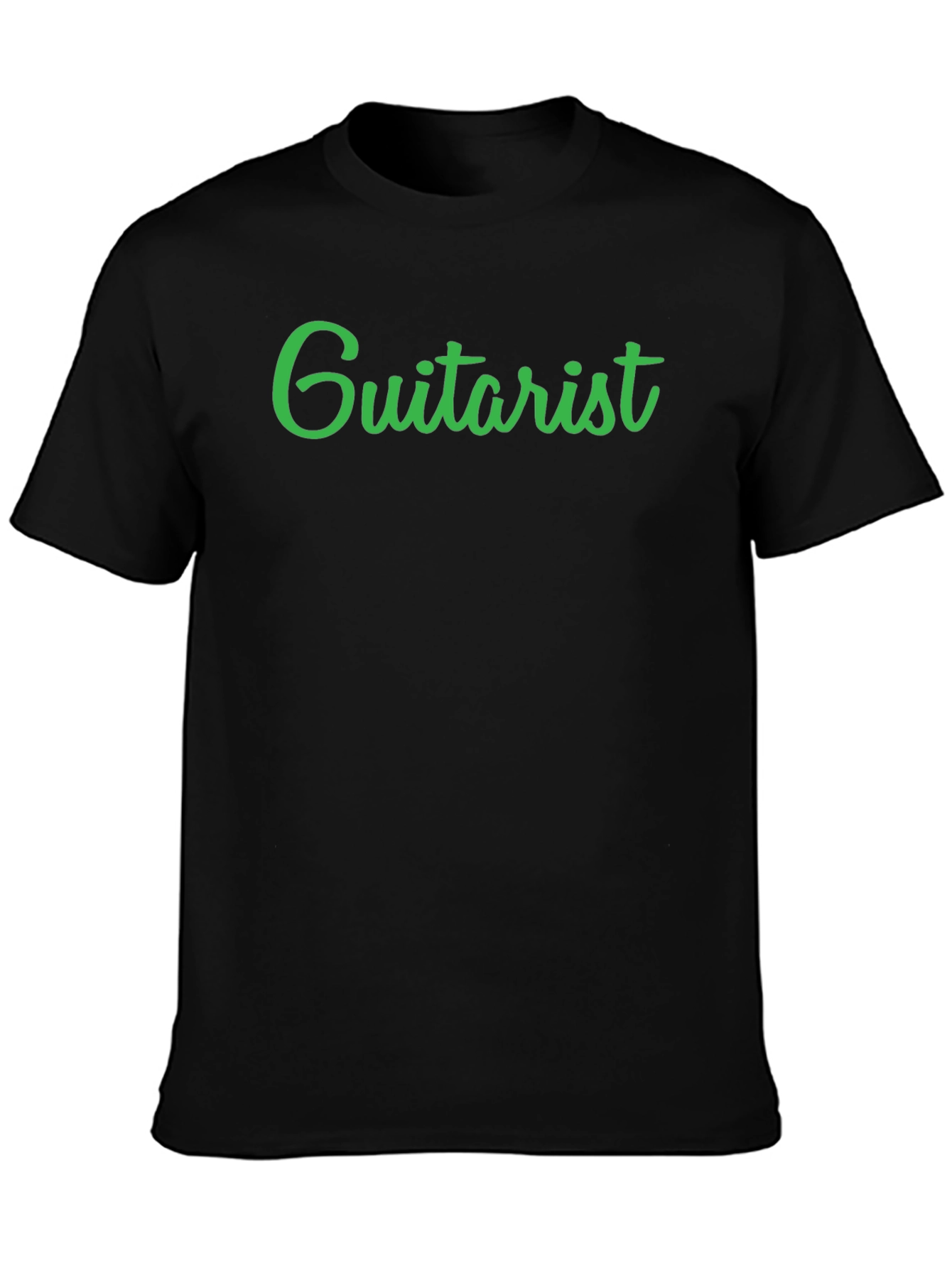 Guitarist Black Crew Neck T-Shirt