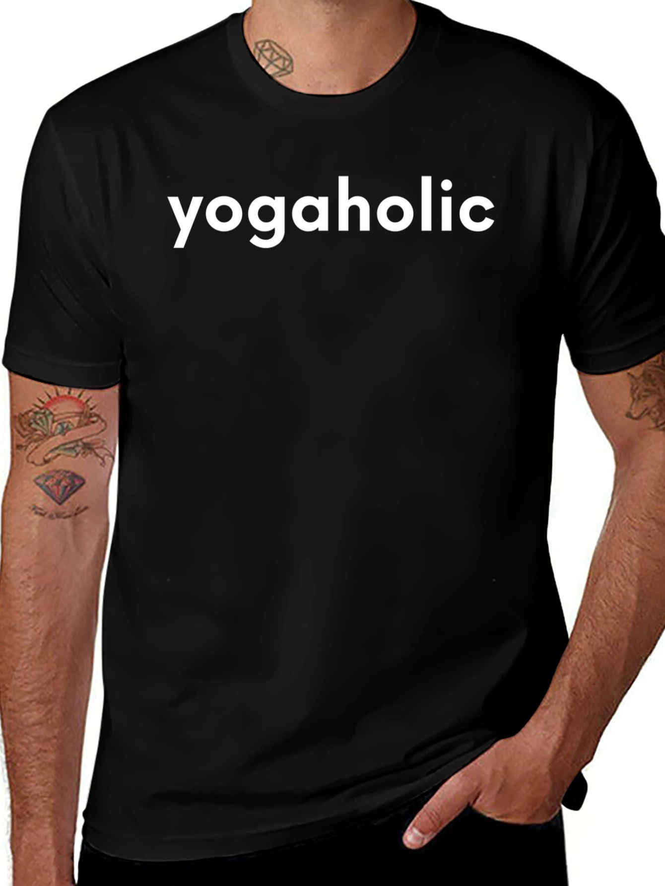 Yogaholic Black T-Shirt - Yoga Lover Apparel