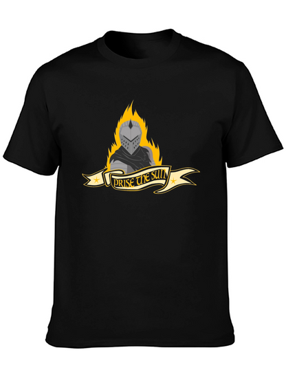 Praise the Sun Knight Graphic Tee - Black