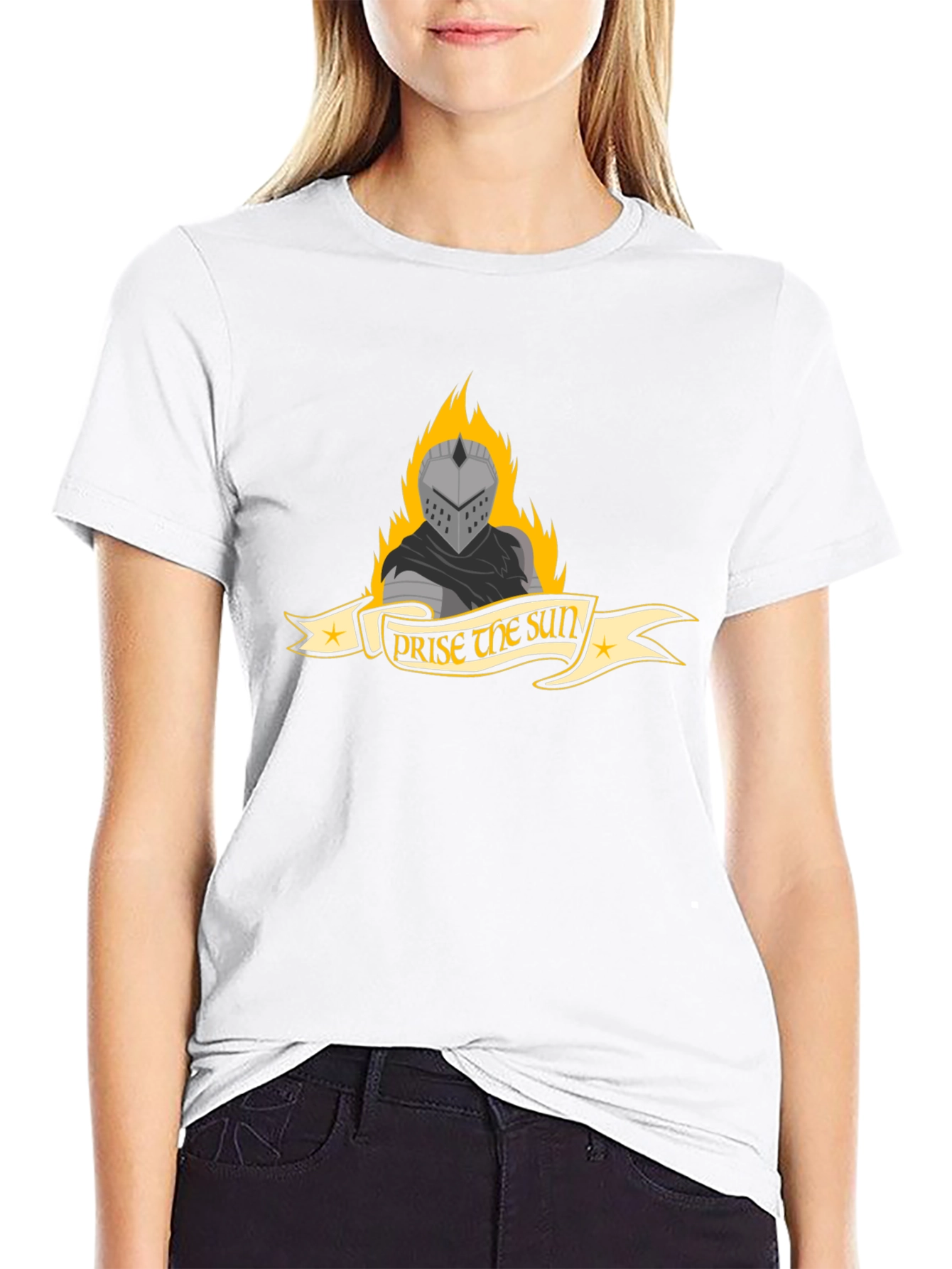 Praise the Sun Knight Graphic Tee - Black