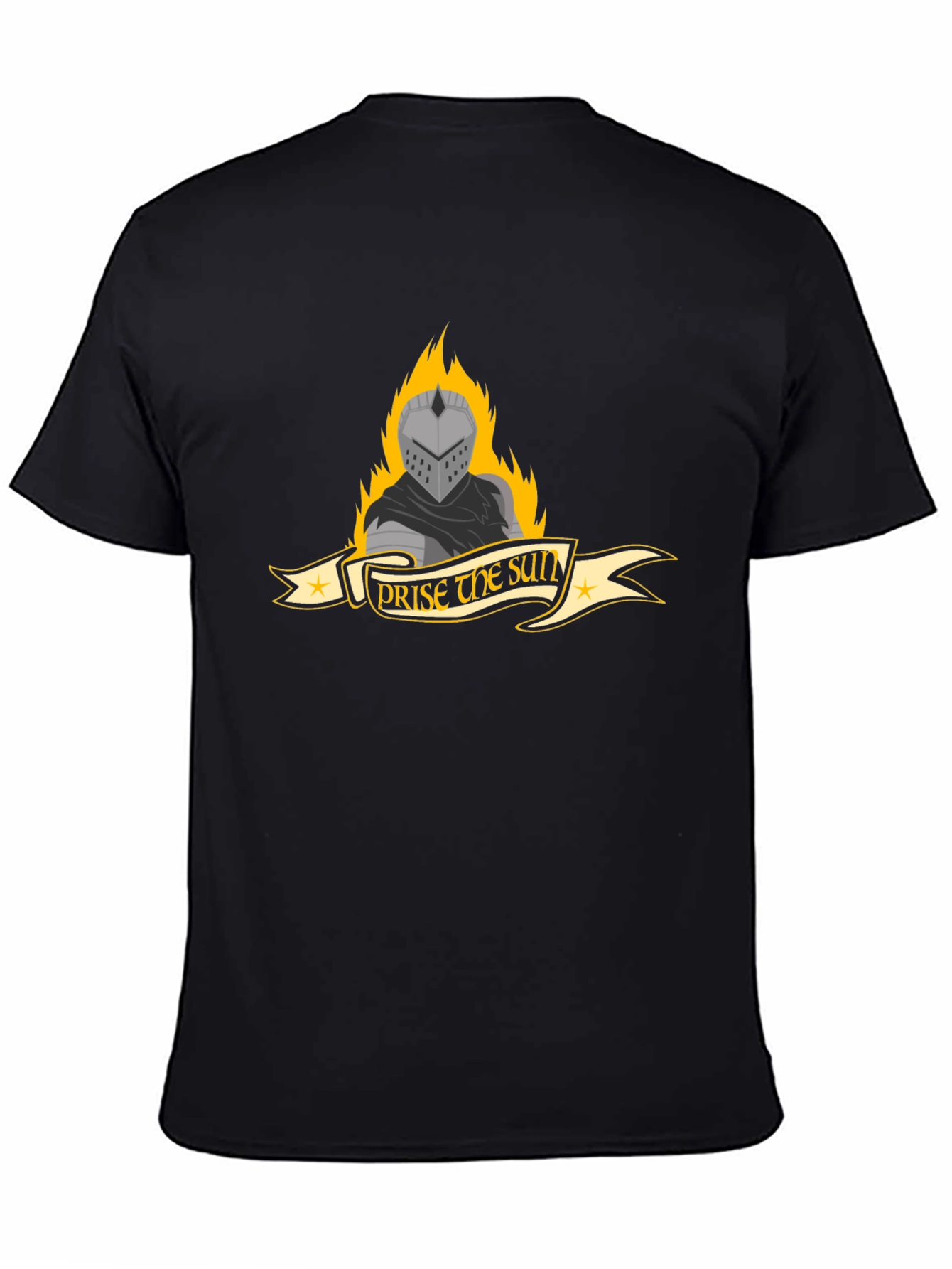 Praise the Sun Knight Graphic Tee - Black