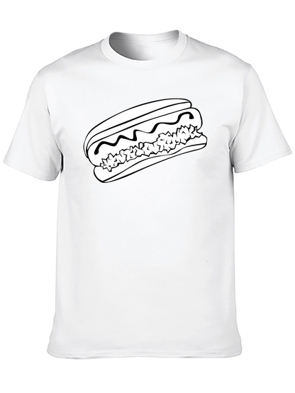 Hot Dog Graphic Tee - Unisex Black T-Shirt