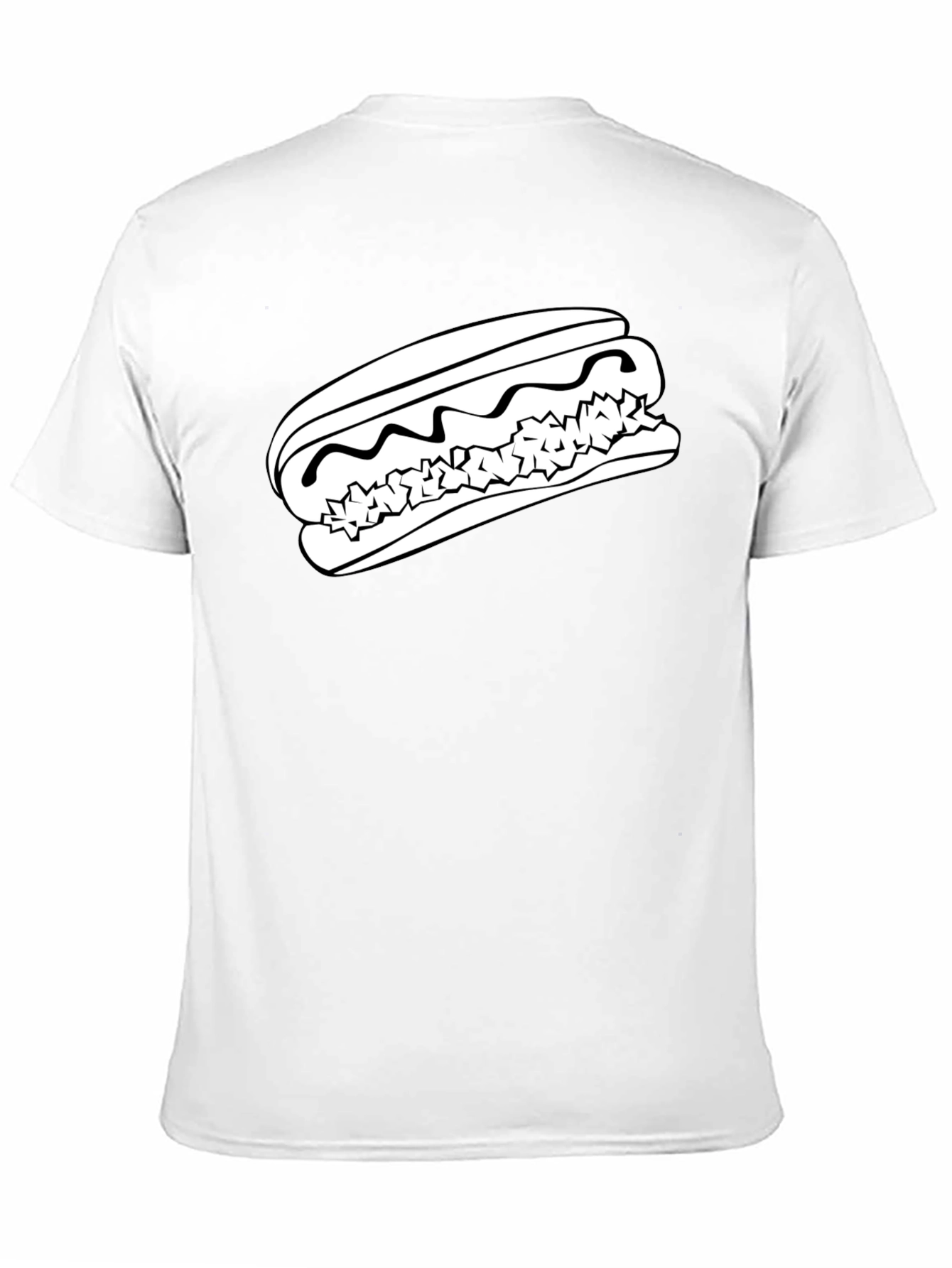 Hot Dog Graphic Tee - Unisex Black T-Shirt