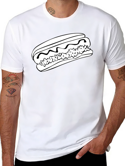 Hot Dog Graphic Tee - Unisex Black T-Shirt
