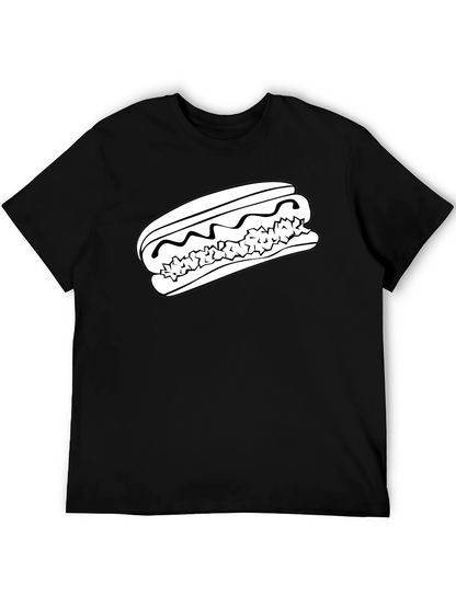 Hot Dog Graphic Tee - Unisex Black T-Shirt