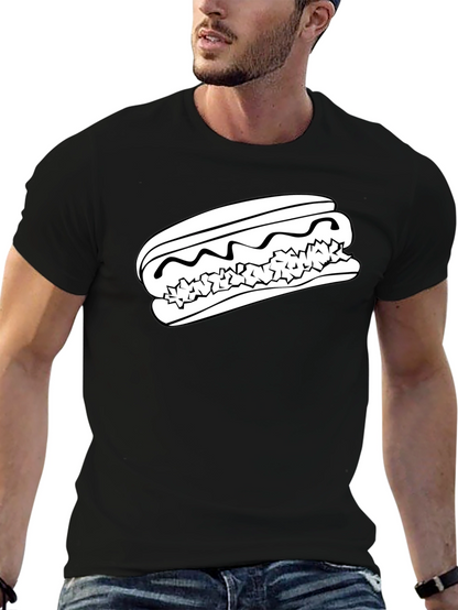 Hot Dog Graphic Tee - Unisex Black T-Shirt