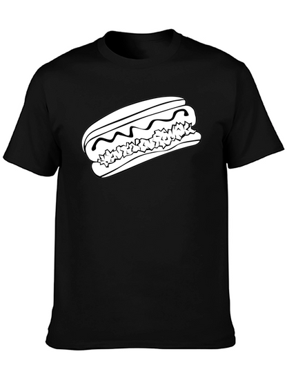 Hot Dog Graphic Tee - Unisex Black T-Shirt