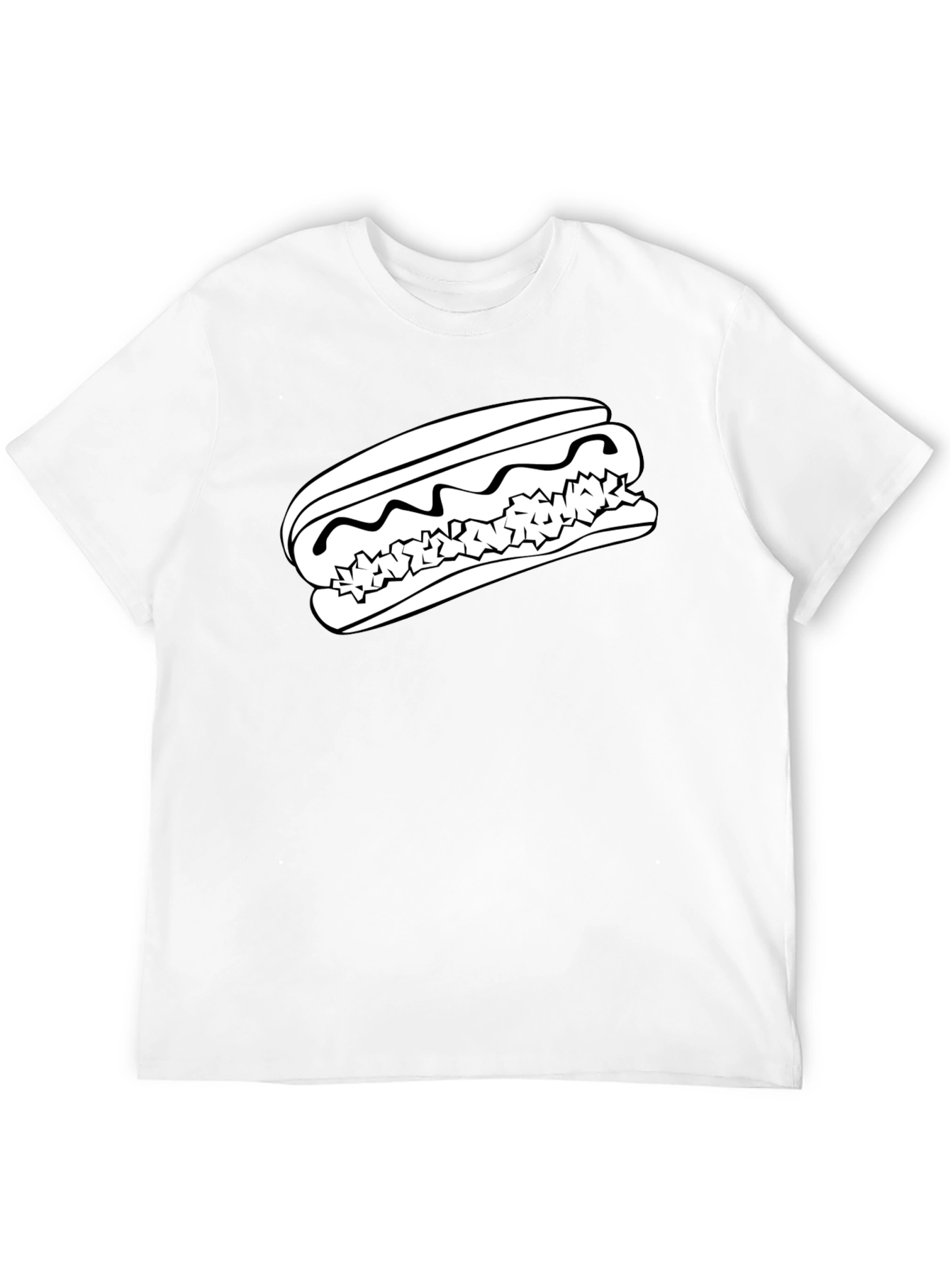 Hot Dog Graphic Tee - Unisex Black T-Shirt