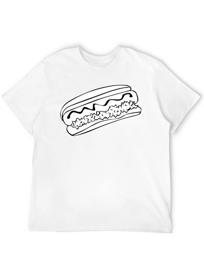 Hot Dog Graphic Tee - Unisex Black T-Shirt