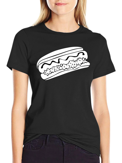 Hot Dog Graphic Tee - Unisex Black T-Shirt