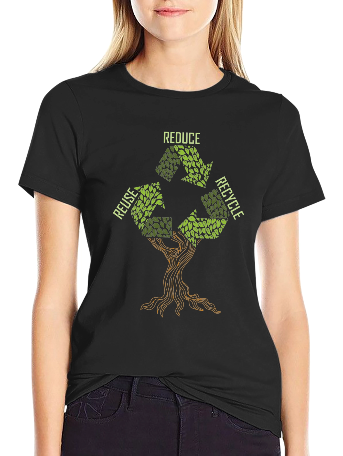 Eco-Friendly Tree Recycle Symbol Graphic Tee