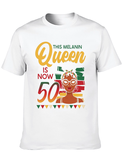 Melanin Queen 50th Birthday T-Shirt