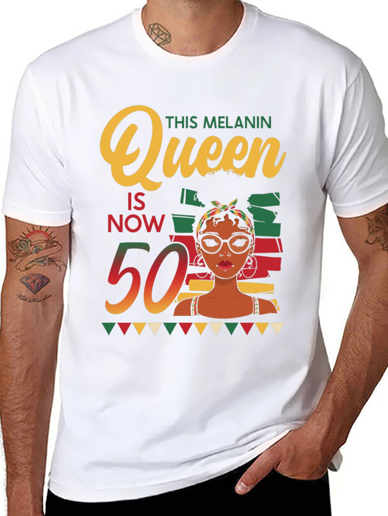 Melanin Queen 50th Birthday T-Shirt