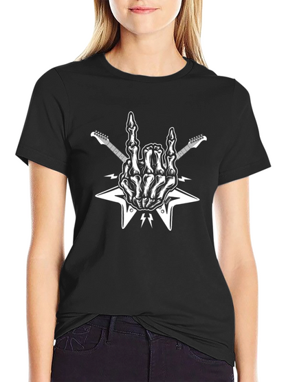 Rock On Skeleton Hand T-Shirt