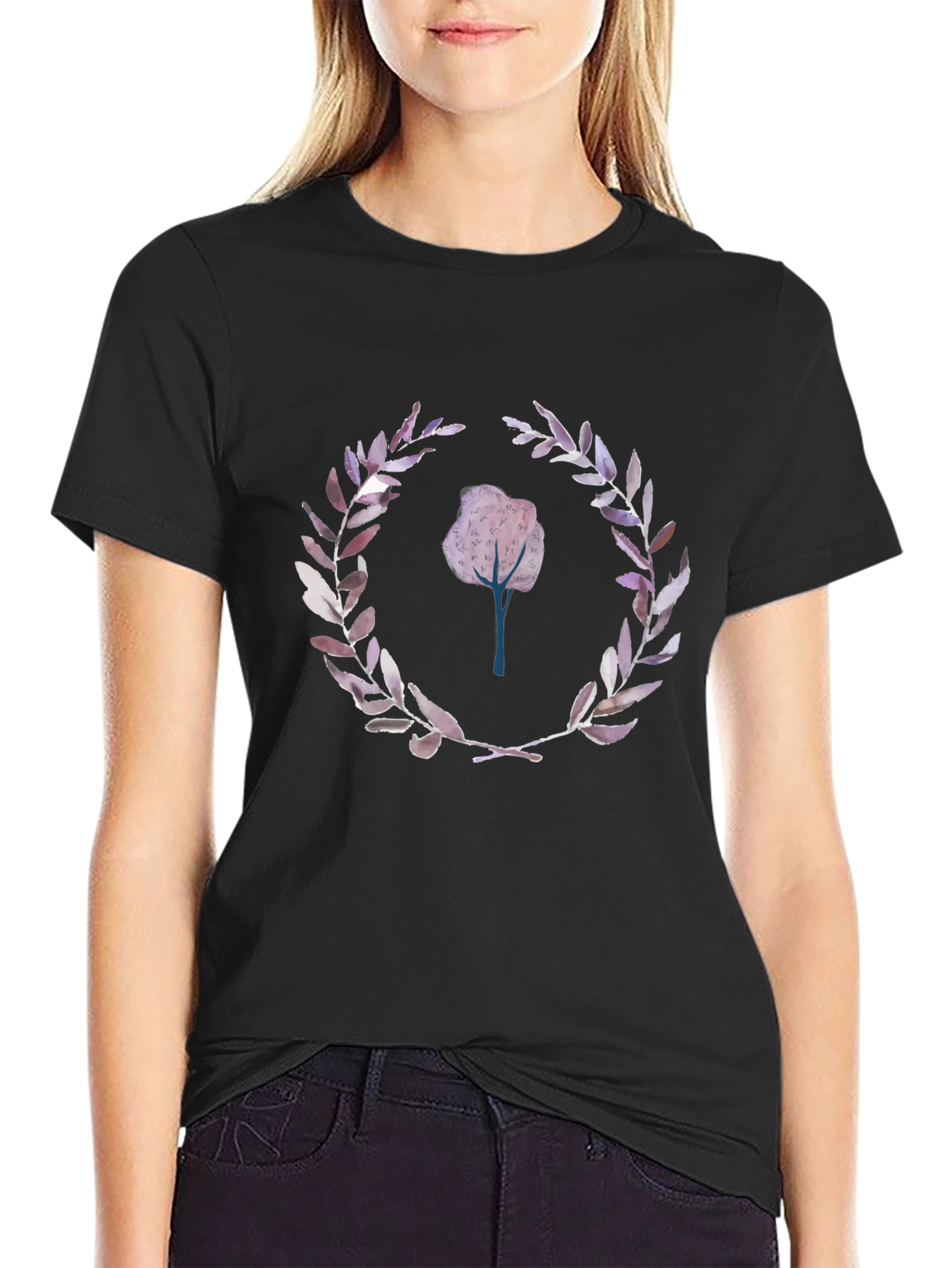 Nature Inspired Graphic Tee - Black