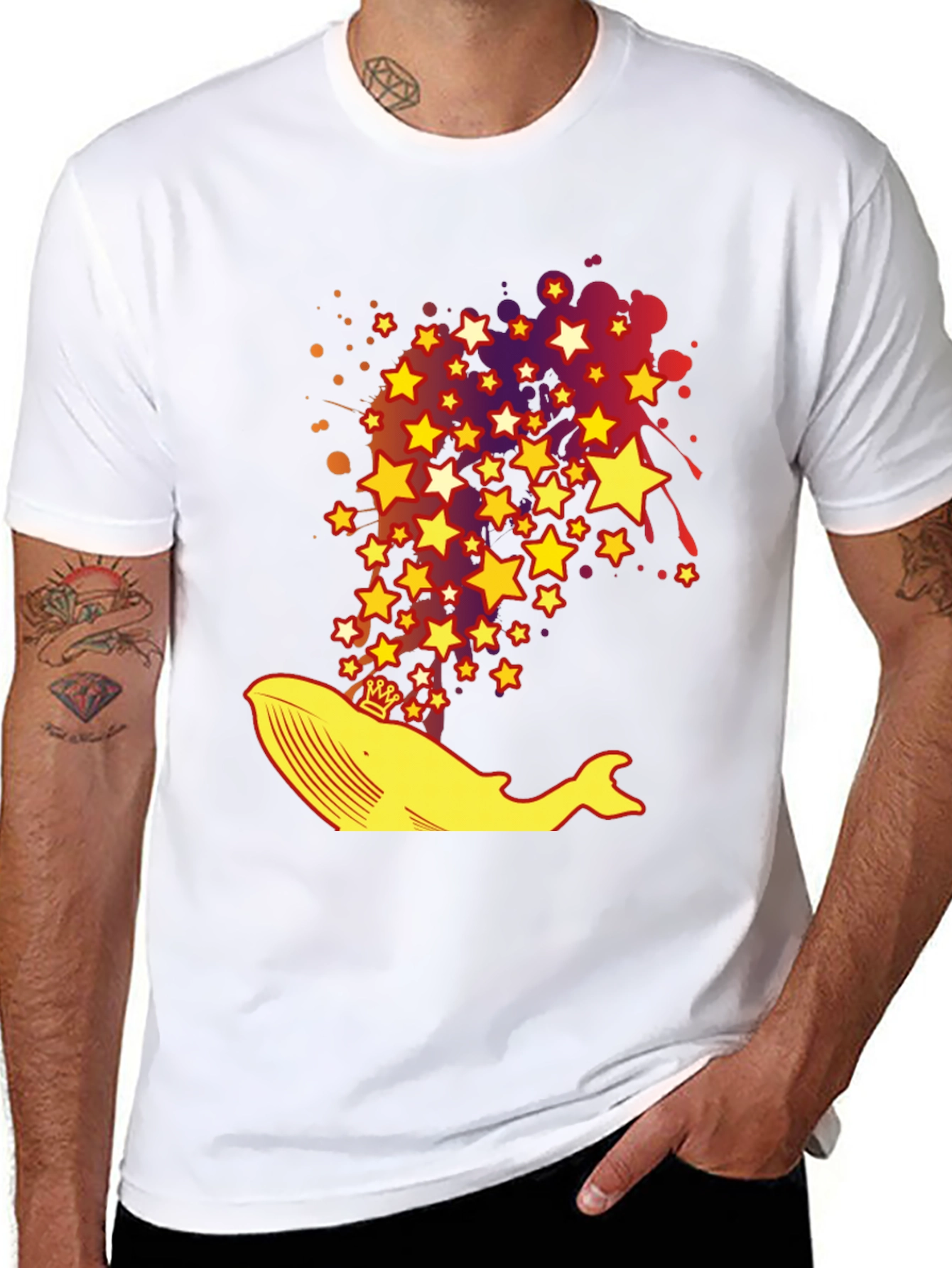 Whimsical Whale Star T-Shirt