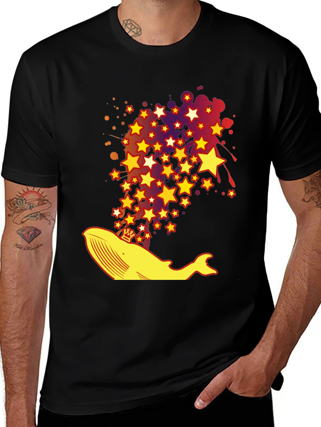 Whimsical Whale Star T-Shirt