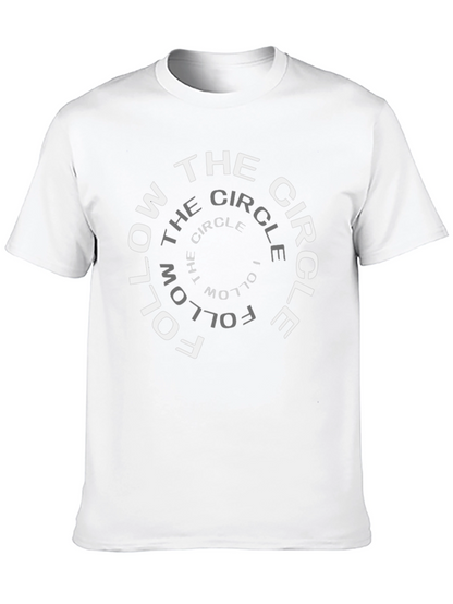 Follow the Circle Graphic Tee - Unique Spiral Design