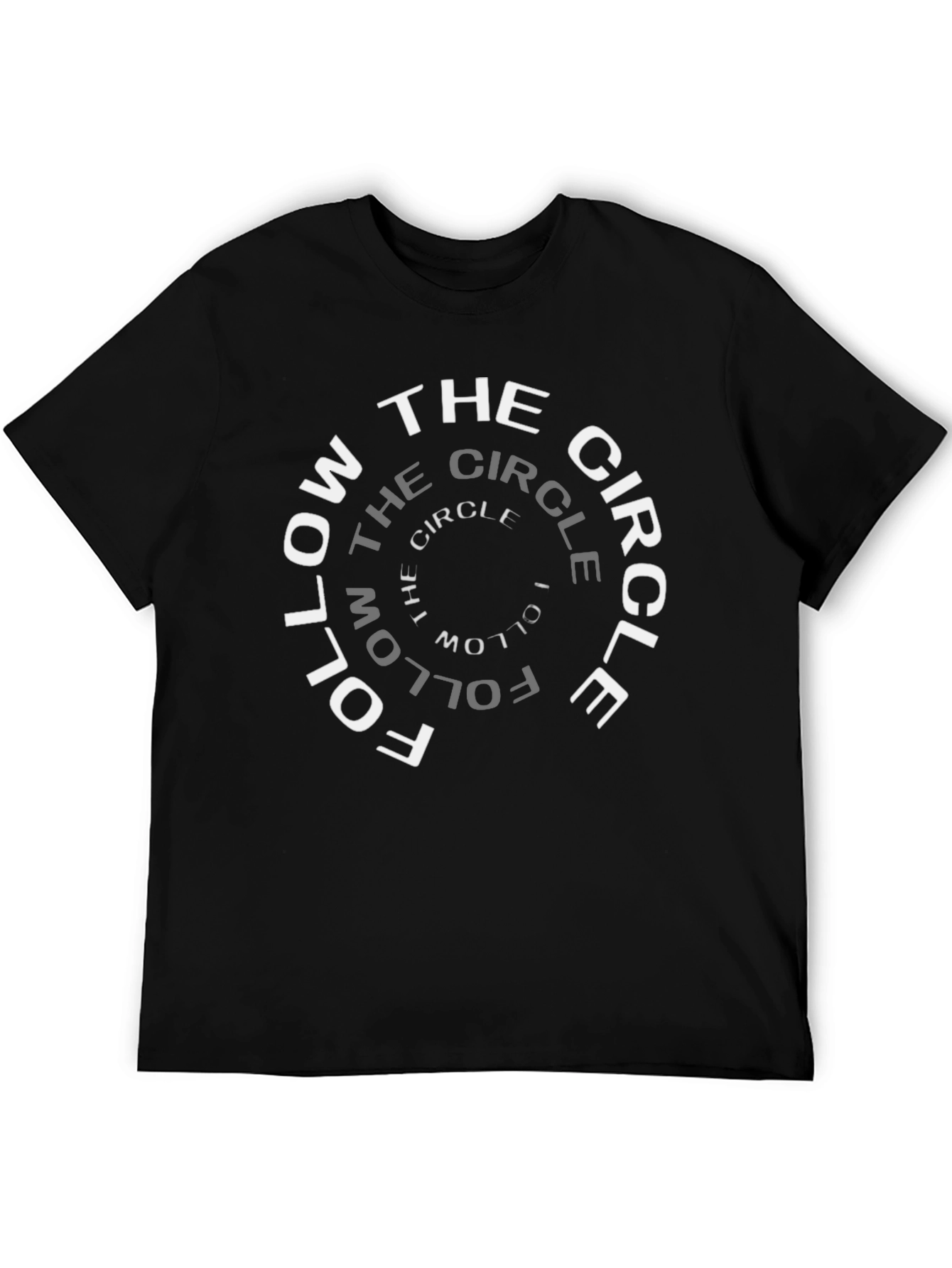 Follow the Circle Graphic Tee - Unique Spiral Design