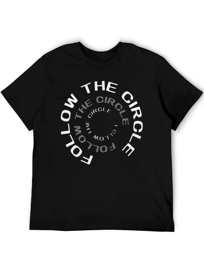 Follow the Circle Graphic Tee - Unique Spiral Design