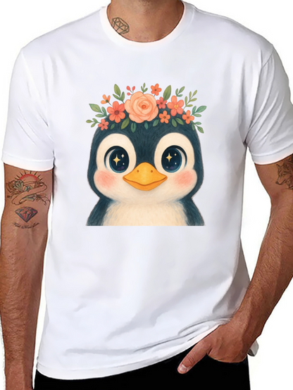 Penguin Floral Crown Graphic Tee