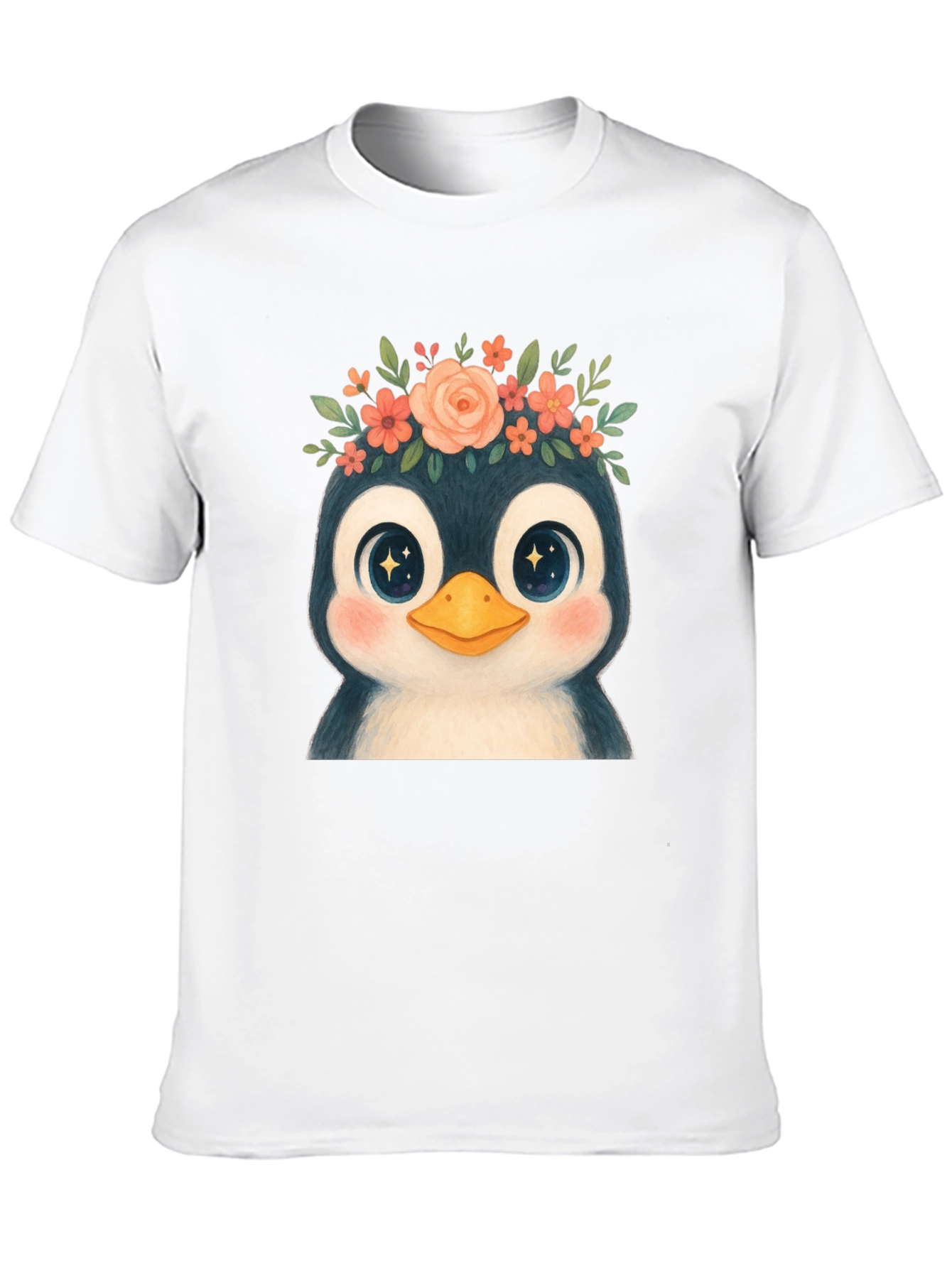 Penguin Floral Crown Graphic Tee