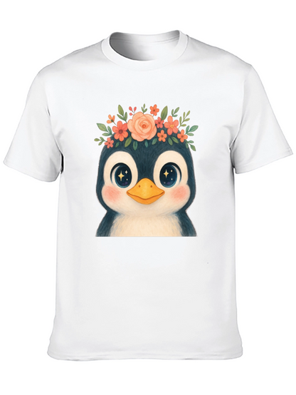 Penguin Floral Crown Graphic Tee
