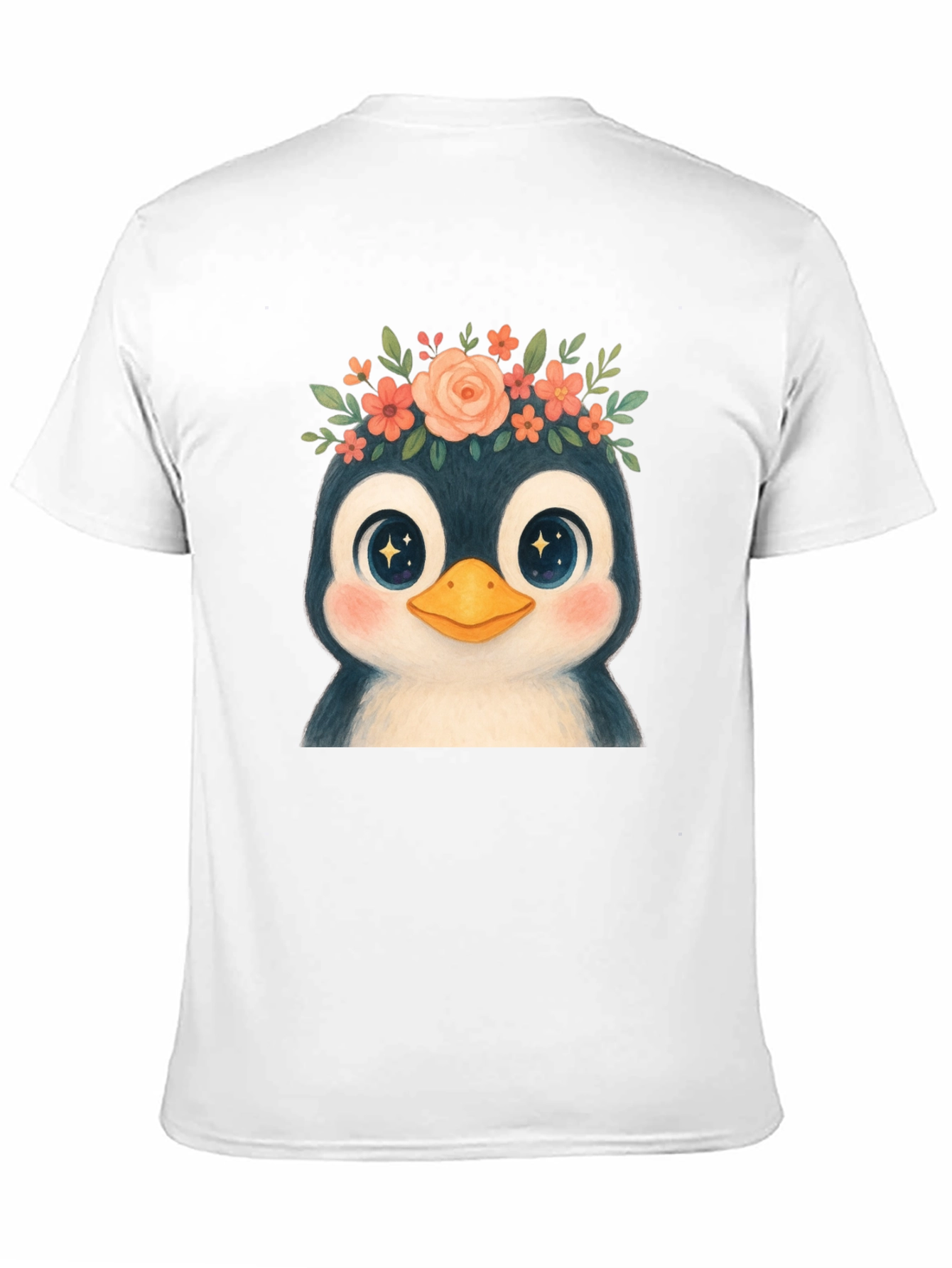 Penguin Floral Crown Graphic Tee
