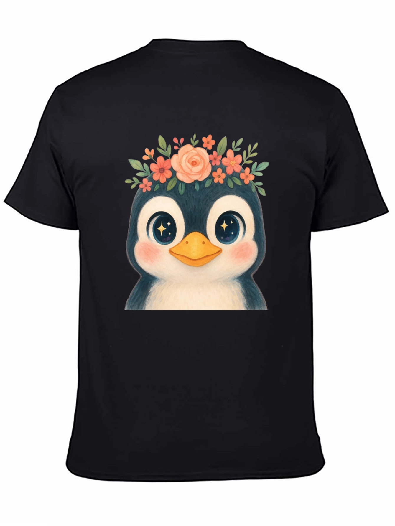 Penguin Floral Crown Graphic Tee