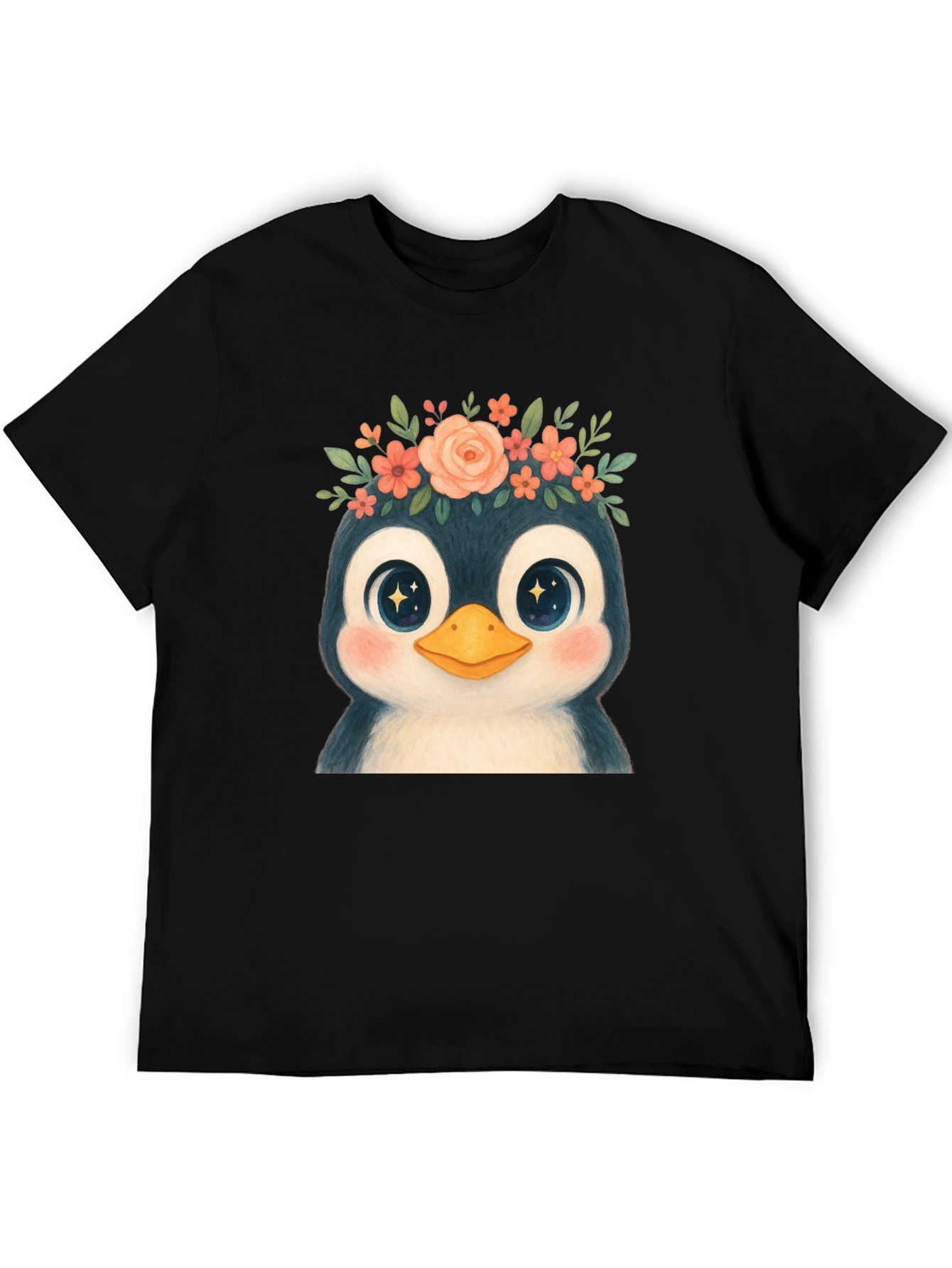 Penguin Floral Crown Graphic Tee