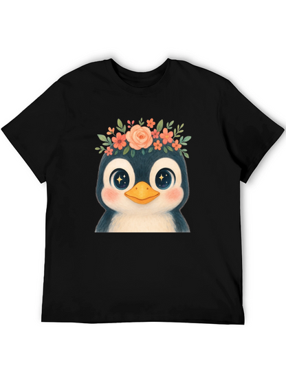 Penguin Floral Crown Graphic Tee