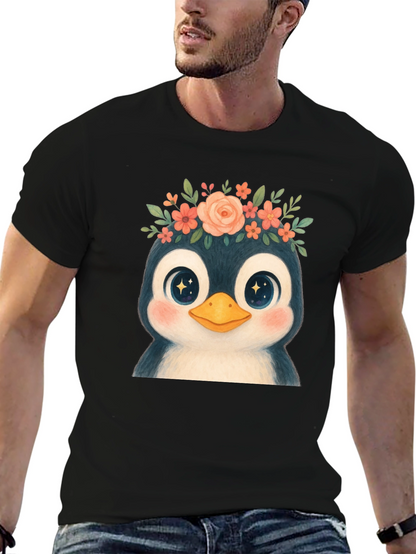 Penguin Floral Crown Graphic Tee