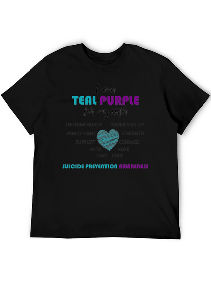 Teal Purple Sister Suicide Prevention Awareness T-Shirt