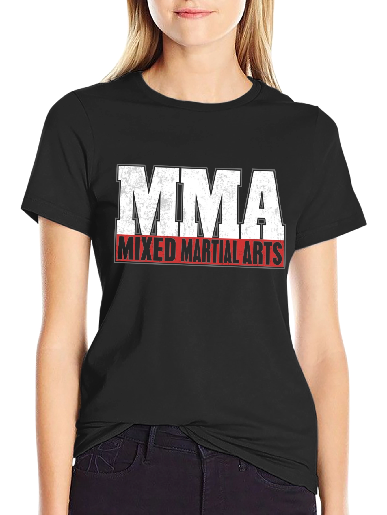 MMA Mixed Martial Arts Black Graphic T-Shirt