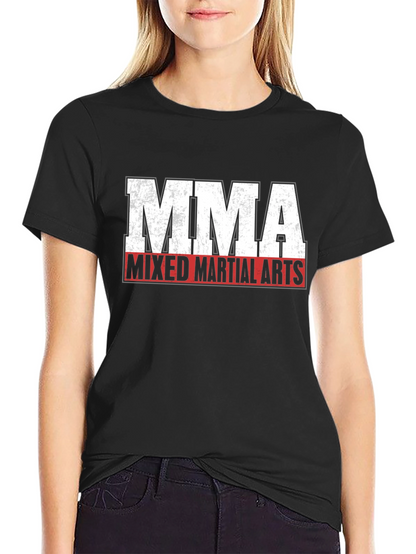 MMA Mixed Martial Arts Black Graphic T-Shirt
