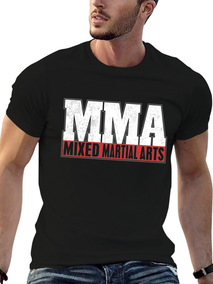 MMA Mixed Martial Arts Black Graphic T-Shirt