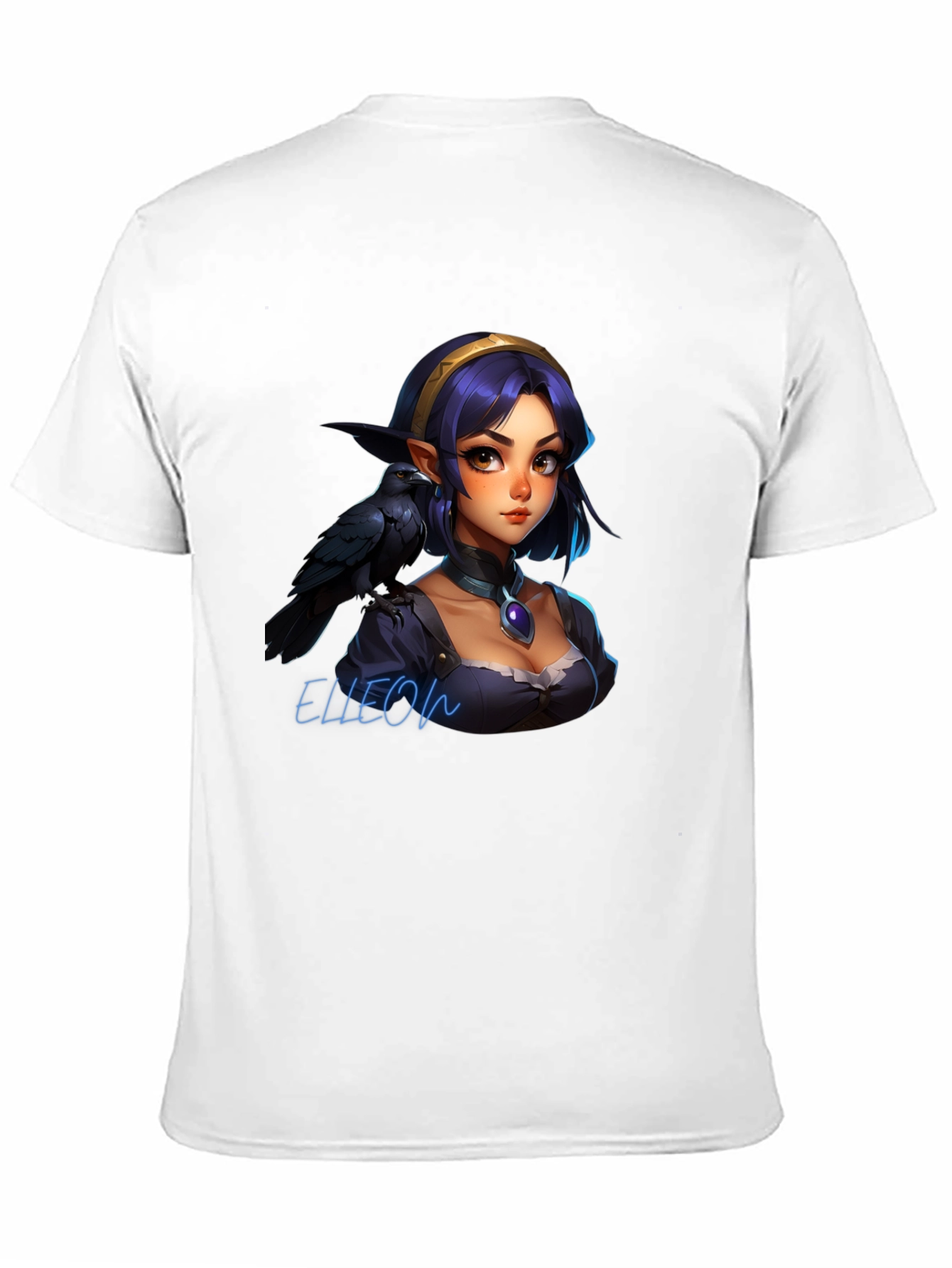 Raven Elf Graphic Black T-Shirt