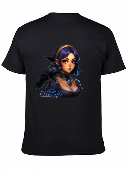 Raven Elf Graphic Black T-Shirt