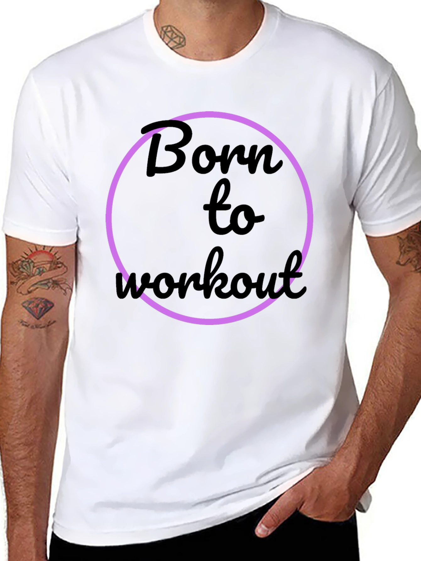 Born to Workout Black Graphic Tee
