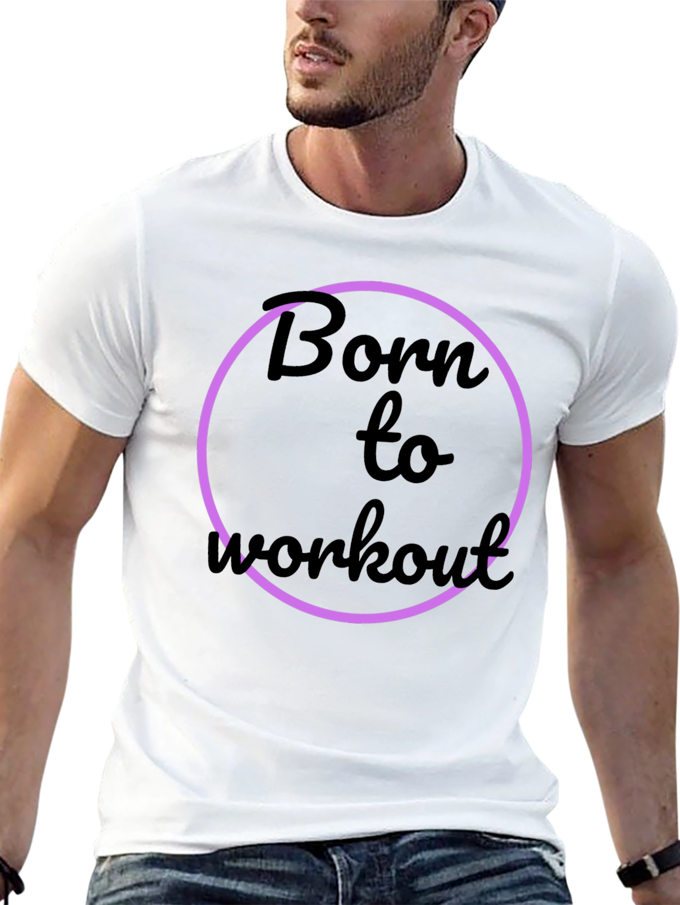 Born to Workout Black Graphic Tee